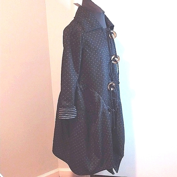 NWT Tulip Clothing Funky Bohemian Toggle Jacket Black Cotton Size M - Picture 4 of 9